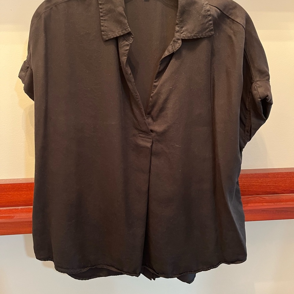 S poplin crown and ivy dolman tunic button down back